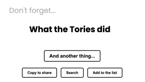 Don't forget what the Tories did