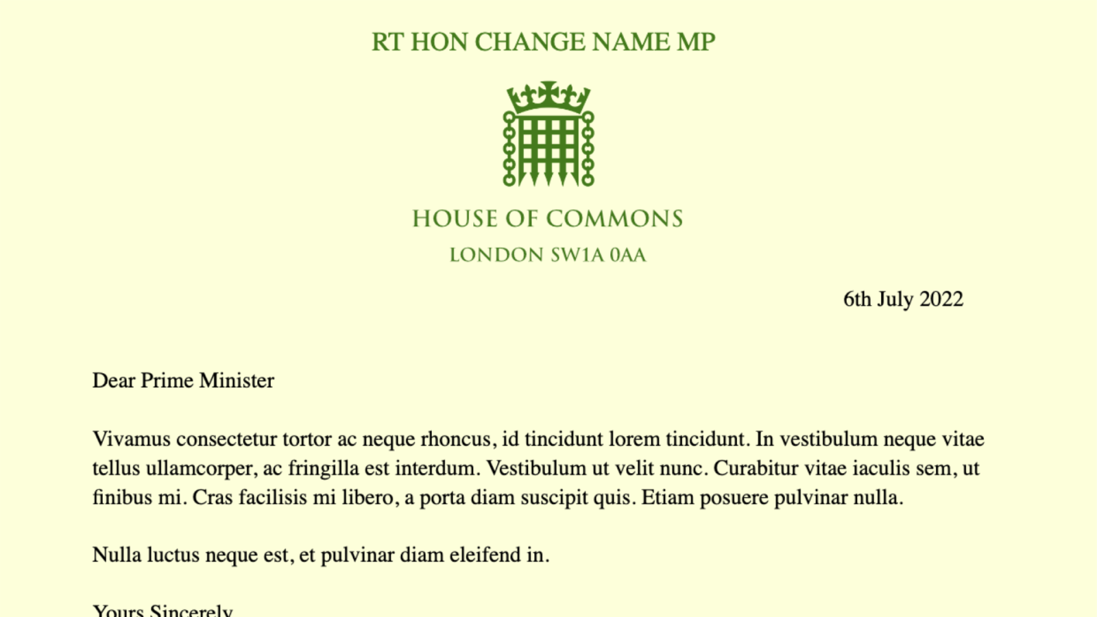 MP Letters